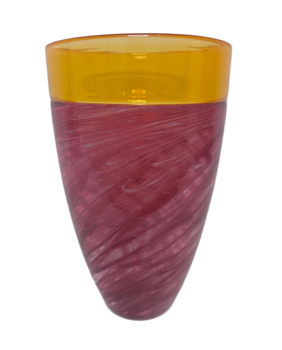 Pink & Yellow Vortex Vase