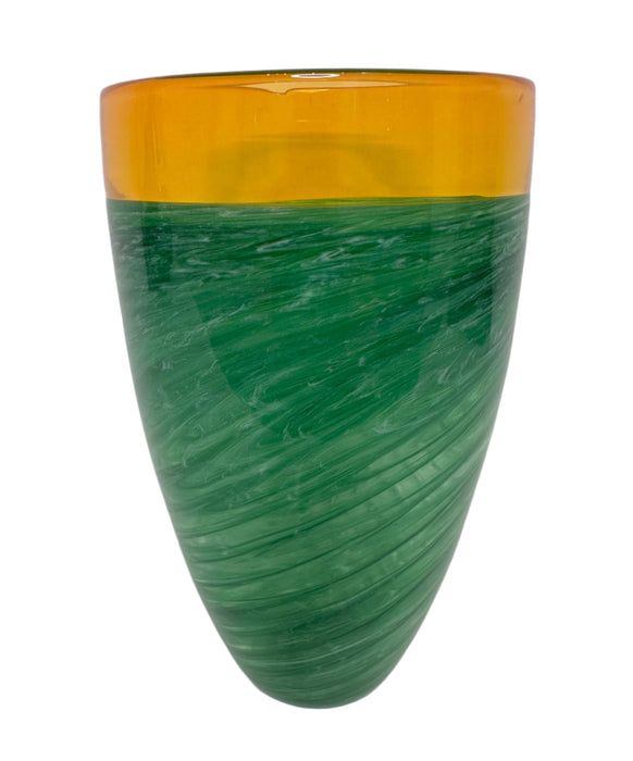 Green & Yellow Vortex Vase