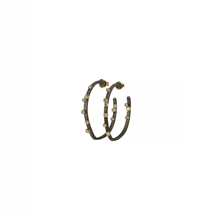 Scribble Mars Shadow Medium Hoop Earring