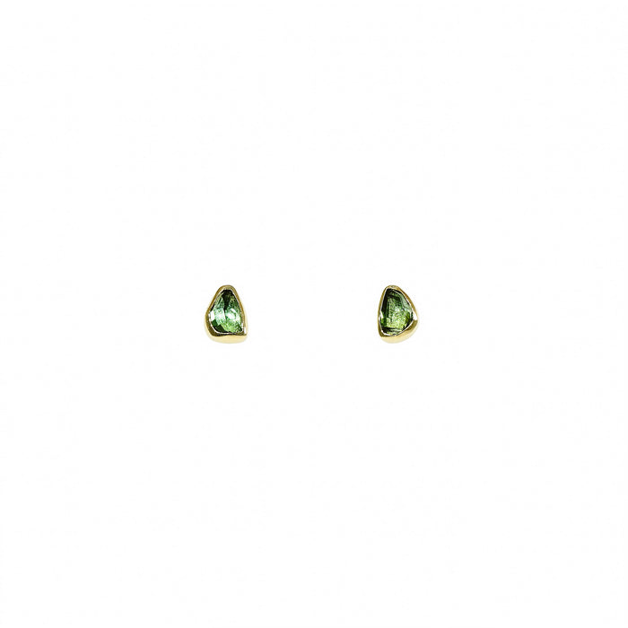 Green Tourmaline Stud Earrings