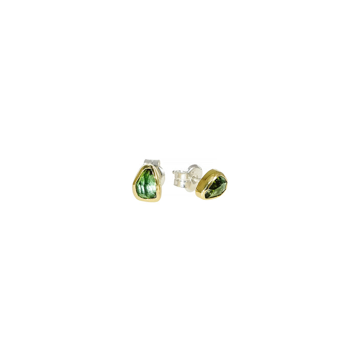 Green Tourmaline Stud Earrings