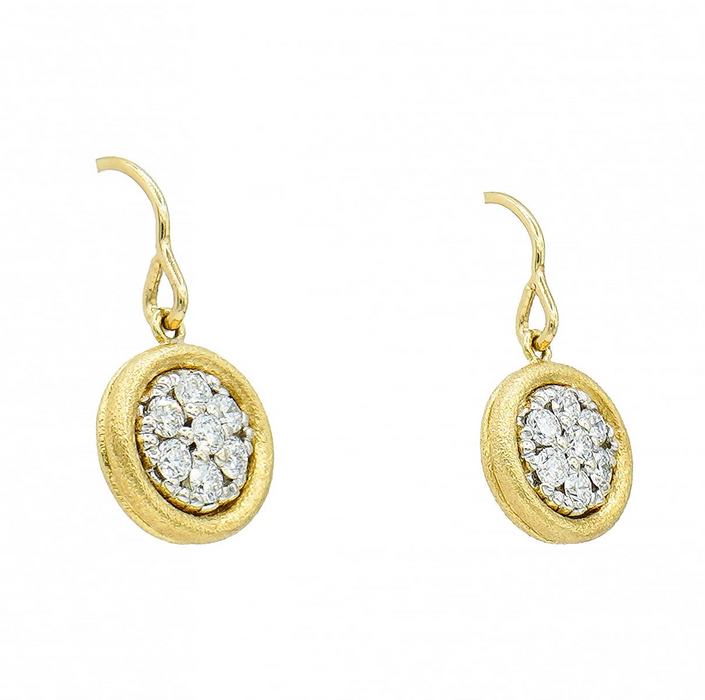 Mosaic Diamond Dangle Earrings