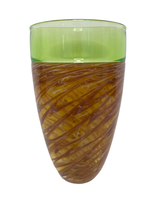 Amber & Lime Vortex Vase