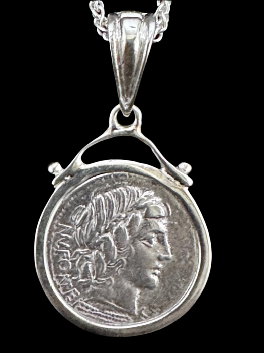 Laureate Head of Apollo Coin Pendant