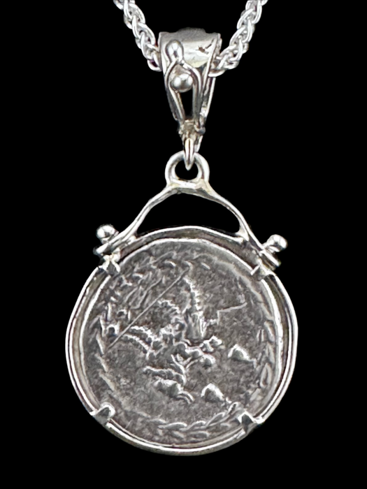 Laureate Head of Apollo Coin Pendant