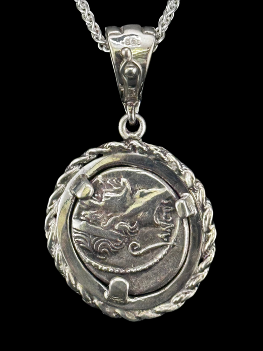 Head of Ancus Marcius Coin Pendant