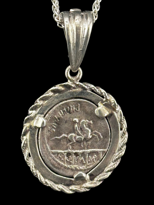 Head of Ancus Marcius Coin Pendant