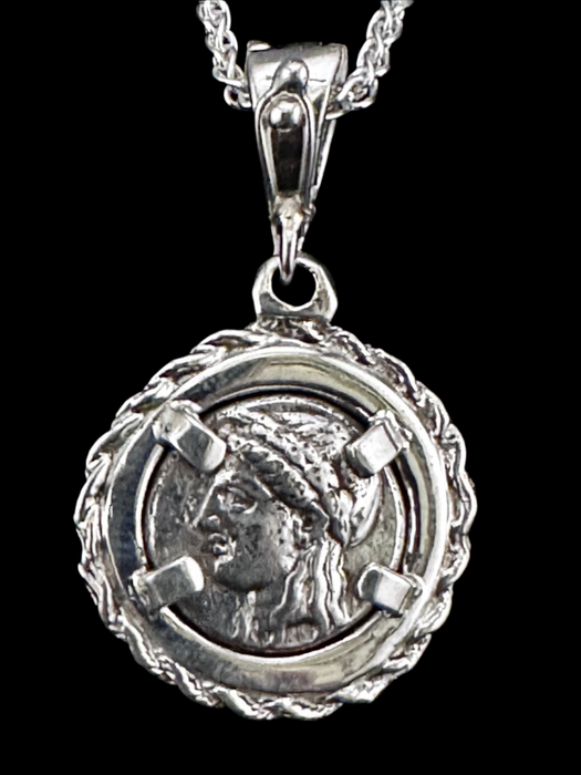 Laureate head of Apollo Coin Pendant