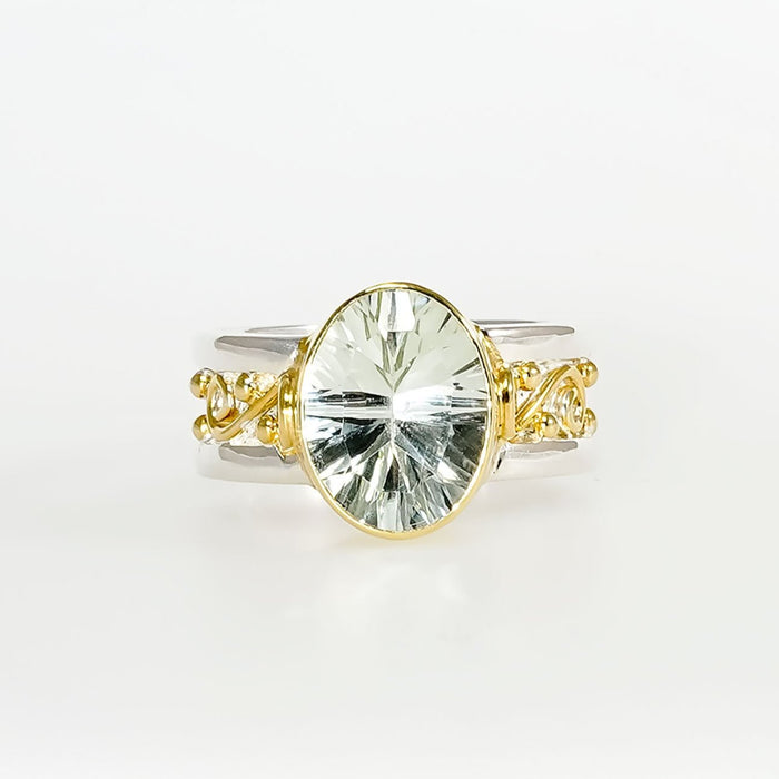 Light Green Amethyst Ring