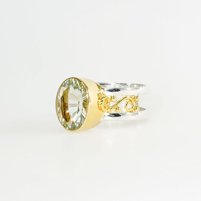 Light Green Amethyst Ring