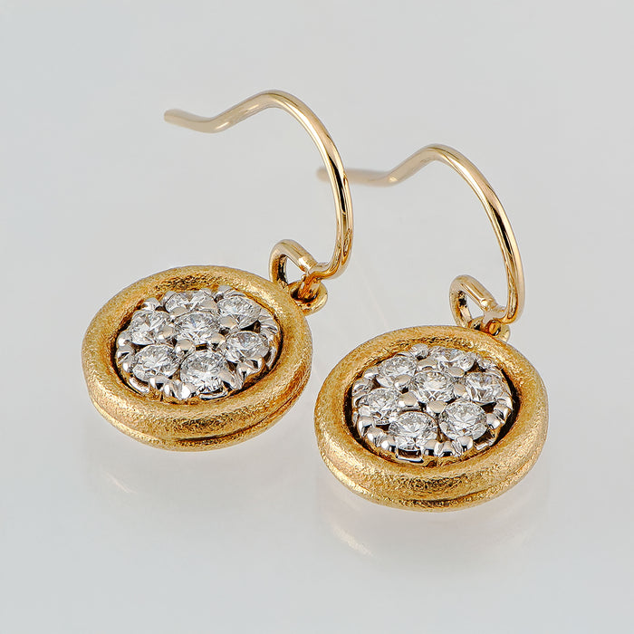 Mosaic Diamond Dangle Earrings