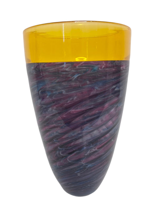 Ruby & Yellow Vortex Vase