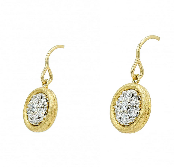 Mosaic Diamond Dangle Earrings