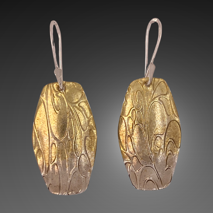 Cosmic Ripple Earrings in Nebula Gold