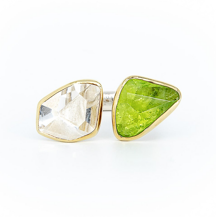 Peridot & Rock Crystal Ring