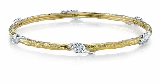 Diamond Leaf Bangle