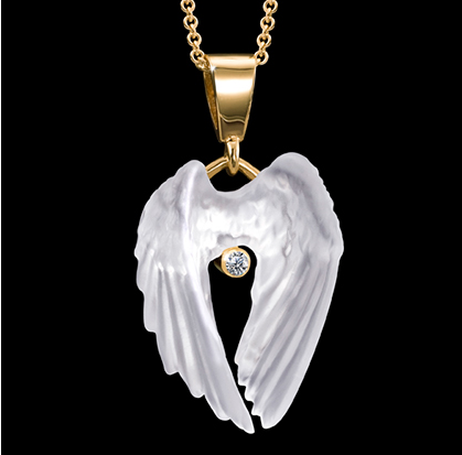 Spirit Wing Pendant with Diamond