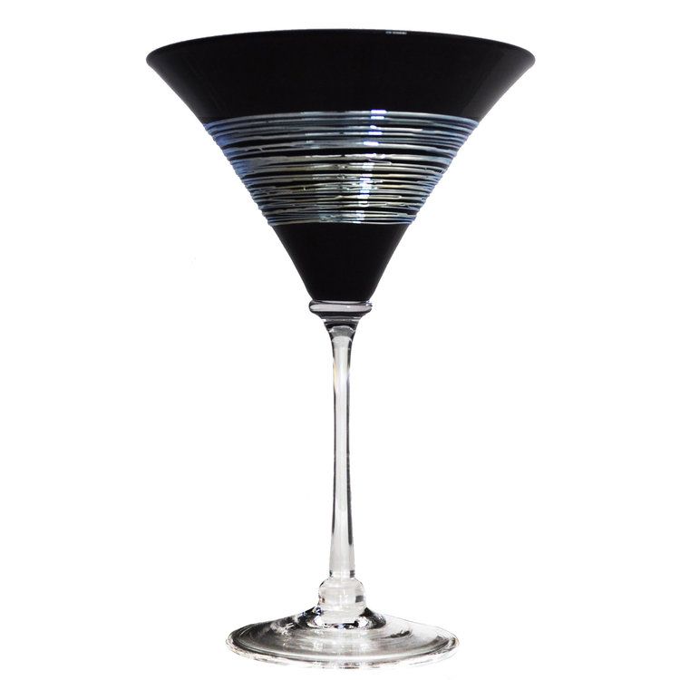 Black Silverspun Martini — Fusion Art Glass And Fine Jewelry