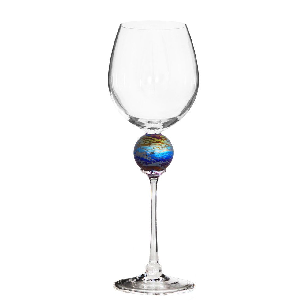 Spider Planet Short Martini Glass — Fusion Art Glass And Fine Jewelry